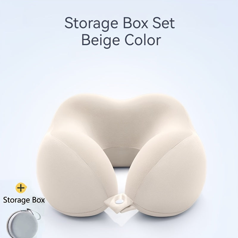 Ergonomic U Shaped Neck Pillow With Storage Bag – Comfortable Headrest For