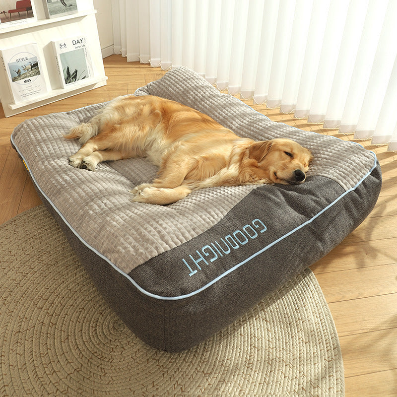 Extra for large Dog Bed with Plush - Heavy-Duty for large Dog Sofa Bed, All-Season Orthopedic-like Support, Non-Slip Bottom, Easy-Clean Pet Mattress for Golden Retrievers,
