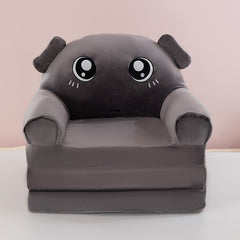 Foldable Cartoon Foam Sofa with 30D Density, Three‑Layer Space‑Saving Design