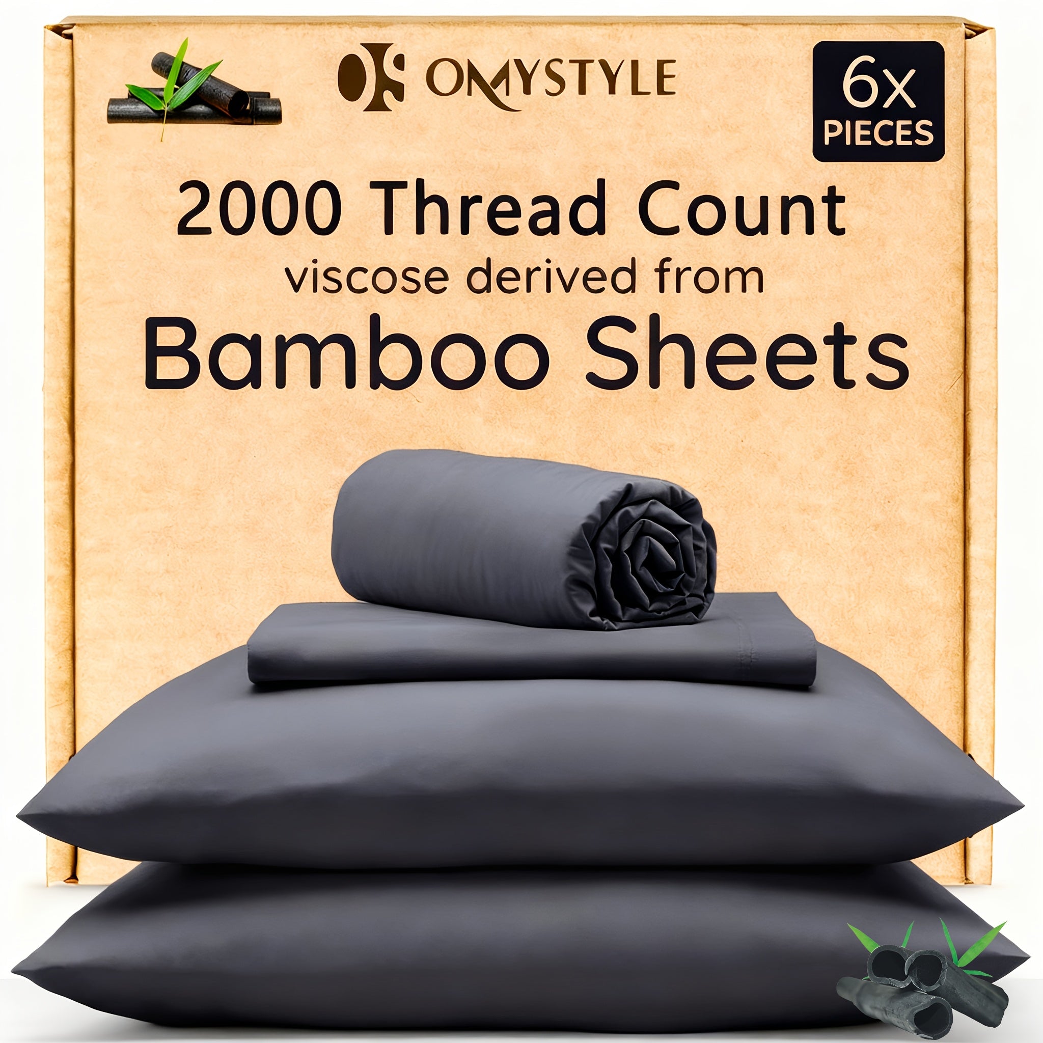 Bamboo Cooling Bedding Set Breathable And Silky Fit For Hot Sleepers And