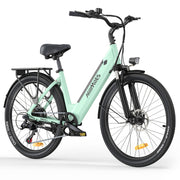 ENGWE MileCity 1 26" Step-Through Electric Bike - 700W Peak Power, 13Ah Battery, 100km Max Range, 7-Speed Gear System, Front Suspension, Dual Brake System, Alloy Steel Frame, Gray - Ideal for City Com