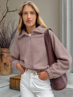 Cozy Women's Lamb Fleece Zip Jacket