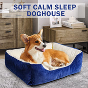 Ultra-soft rectangular dog bed for all sizes with anti-slip bottom
