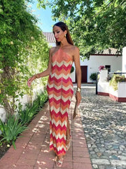 Summer New Arrivals Sexy Women's Laced and Padded Bikini Resort Maxi Beach Long Skirt