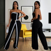 Sexy Backless Wide-Leg Tube Top Jumpsuit