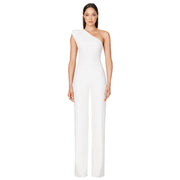 Glamorous One-Shoulder Sequined Wide-Leg Jumpsuit