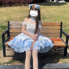 Swan Princess Lolita Dress Elegant Puffy Party Gown