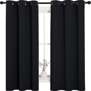 Halloween Pitch Black Solid Thermal Insulated Grommet Blackout