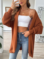 European and American Women's Clothing Simple Loose Sweater Cardigan Multicolor