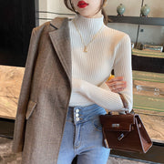 Half Turtleneck Knitted Sweater Women's Bottoming Shirt Women's Autumn and Winter