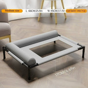 1pc Elevated Dog Bed with Removable Washable Mattress - All-Season Moisture-Proof Pet Bed, Sturdy Polypropylene Frame, Easy Assembly, Raised Off-Ground Design for Small/Medium