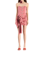 Sweet 3D Rose Jumpsuit Set for Women