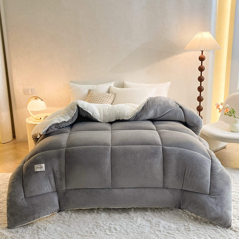 Thick Soft Comforter Lamb Quilt Ultra Breathable All Season Cover Quilt Double