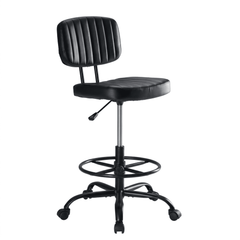 Adjustable Ergonomic Drafting Chair with Swivel Base and Footrest Ring