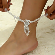 Heart Tassel Anklet