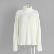 White Pullover Loose Sweater for Women