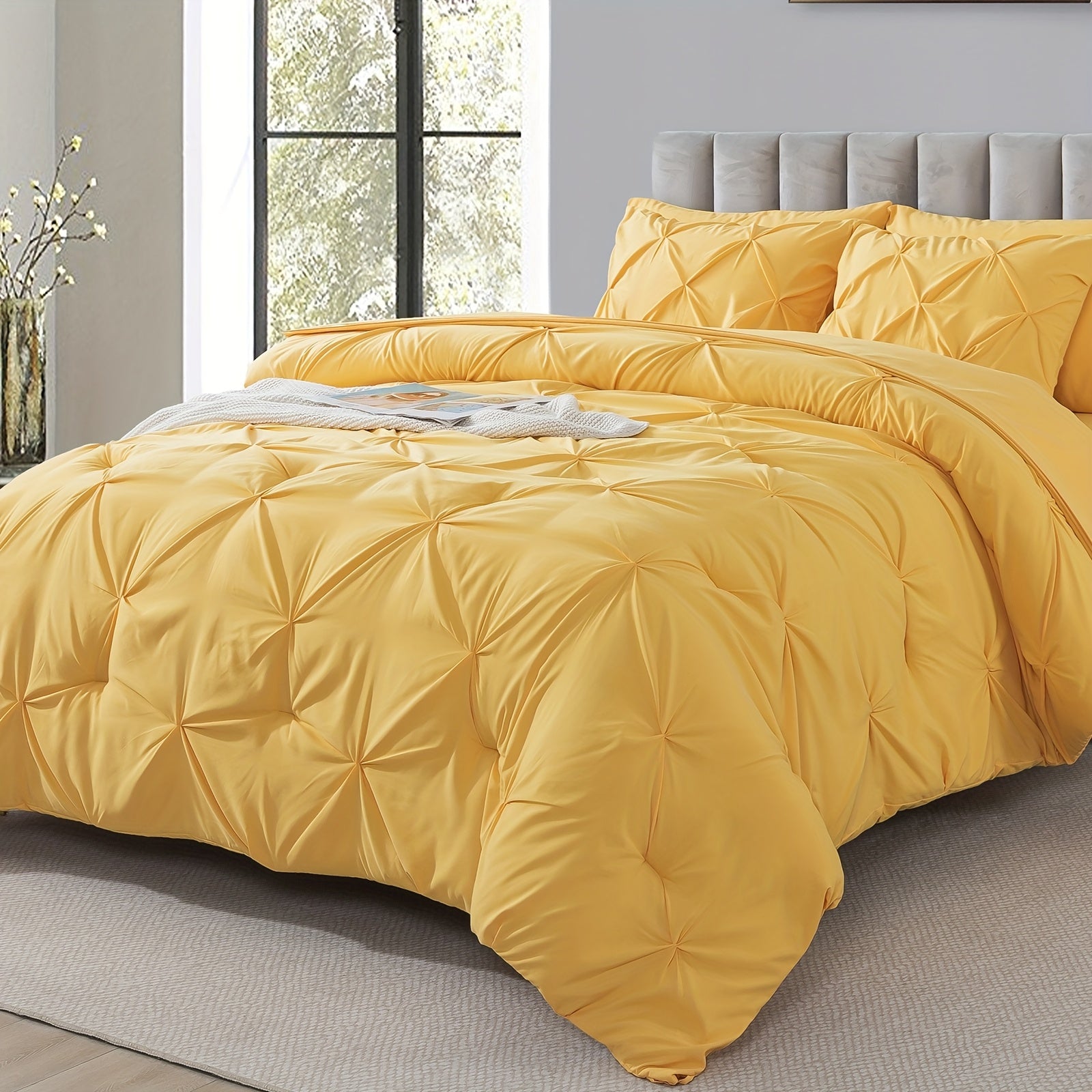 Cosybay Comforter Set Luxury Soft Fluffy Bedding With Comforter Fitted Sheet Flat