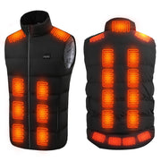 Portable Heated Vest for Men & Women - 23 Heating Zones, 3 Heat Levels, USB Powered