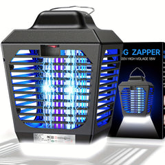 Electric bug zapper for indoor use with metal mesh protection