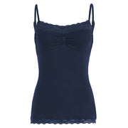 Sexy V-Neck Cami with Lace Patchwork Details