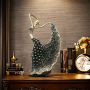 Elegant Peacock Dancer Resin Figurine, Modern Abstract Collectible Sculpture, Versatile Indoor and Outdoor Decor, Artistic Home Accent, Ideal Gift for Couples, No Electricity Needed