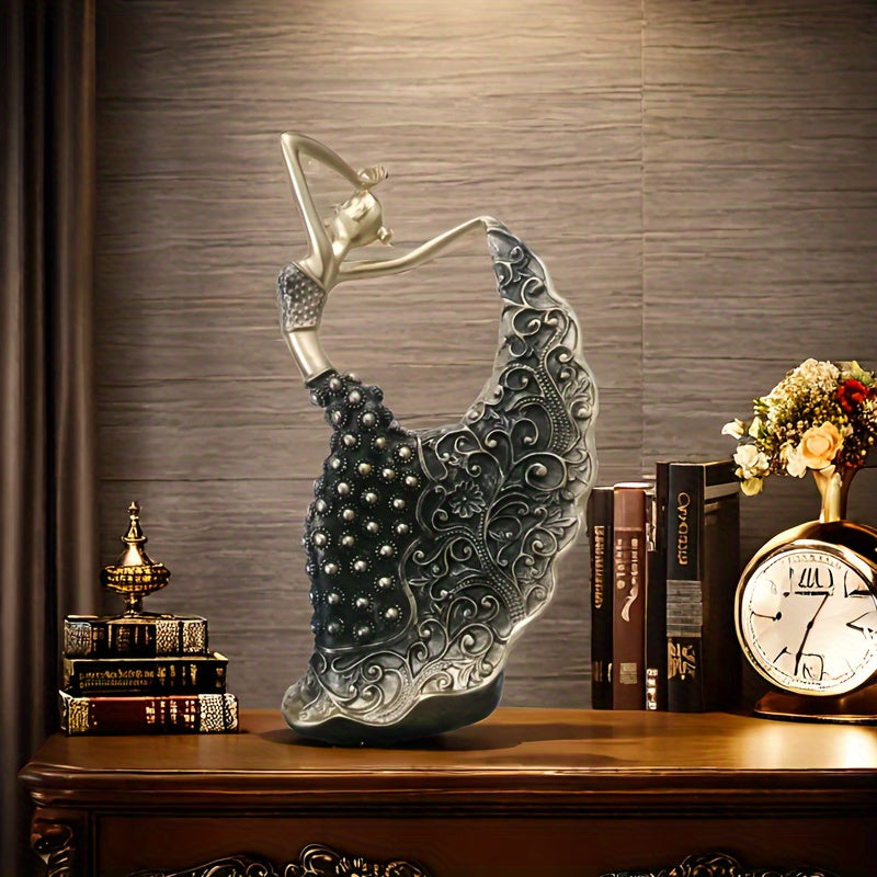 Elegant Peacock Dancer Resin Figurine, Modern Abstract Collectible Sculpture, Versatile Indoor and Outdoor Decor, Artistic Home Accent, Ideal Gift for Couples, No Electricity Needed