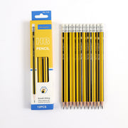 12-Count Smooth Writing HB Pencils Set with Erasers