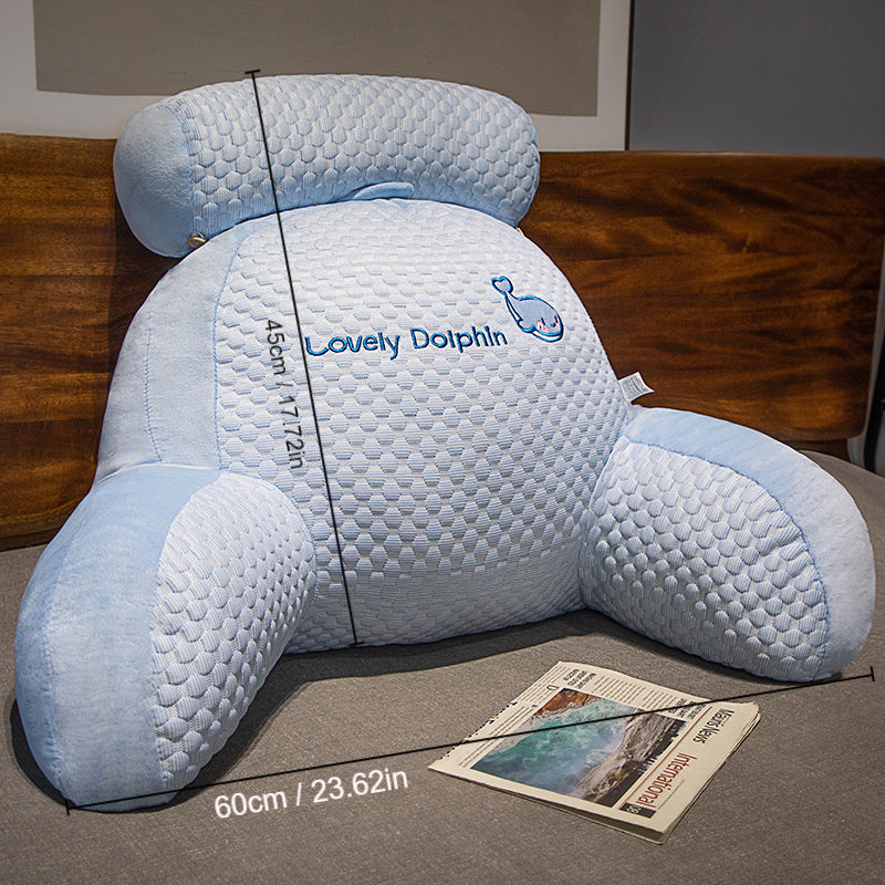 Cute Bear Design Lumbar Support Pillow Machine Washable 100% Polypropylene Filled Ergonomic