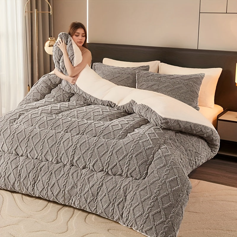 Winter Milk Velvet Comforter Thick & Heavyweight All Season Bedspread Anti Static