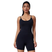 Beauty Back Yoga Jumpsuit Sports Shorts Slim Outdoor