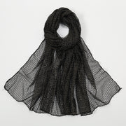 Soft Gold Mesh Shawl for Women