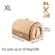 Enclosed washable pet bed in tent style for small to large pets
