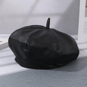 Chic Leather Beret