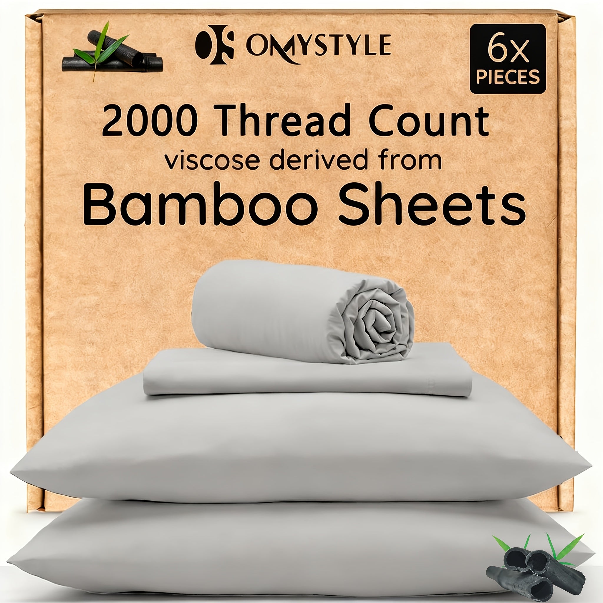 Bamboo Cooling Bedding Set Breathable And Silky Fit For Hot Sleepers And