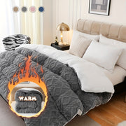 Luxurious Taffeta Comforter Extra Thick And Soft Plush Sherpa Double Sided Thick