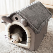 Classic style washable pet house with detachable winter bed for cats and dogs