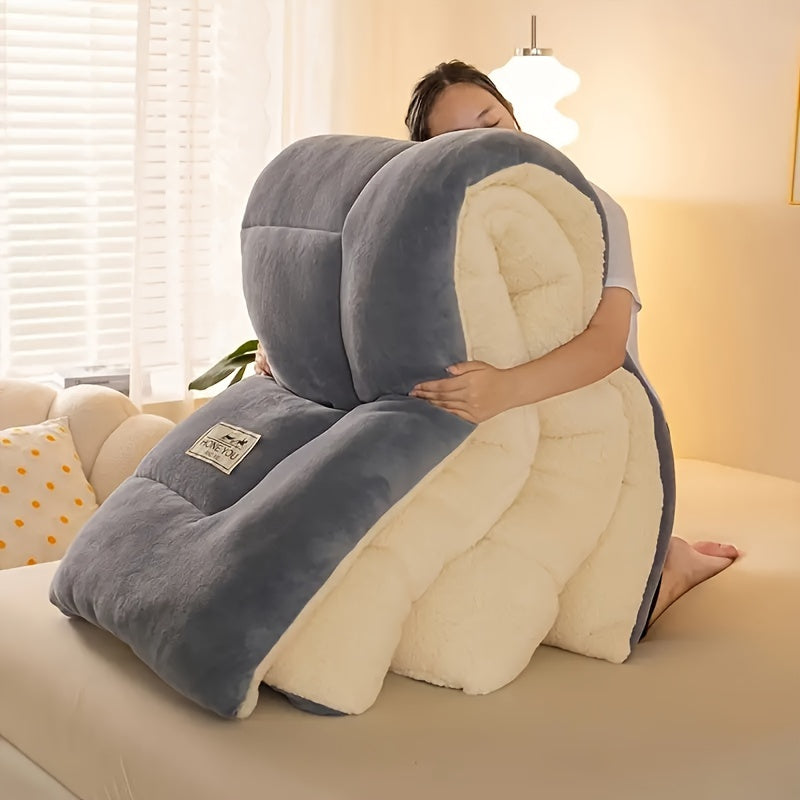 Contemporary Quilted Fleece Blanket Ultra Soft Plush Thick All Season Warmth Machine