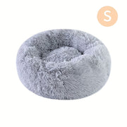 Deep sleep donut pillow bed soft plush multi-size design for dogs and cats