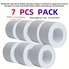 7 Rolls Self-Adhesive Waterproof Caulk Strip Tape for Bathroom Sealant