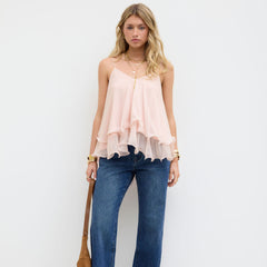 Women's New Off-Shoulder Ruffle Strap Top