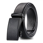 Black Bark Pattern Men's Scratch-Resistant Leather Belt