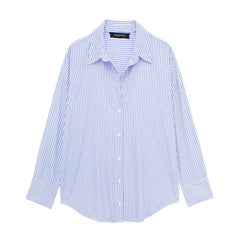 Spring Basic Printed Poplin Shirt Stylish And Versatile