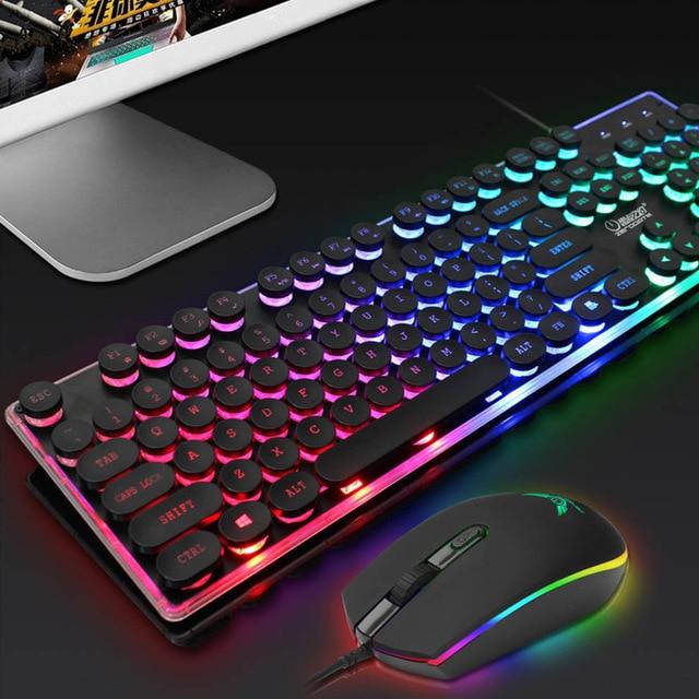 Dragon Led Backlight Gaming Usb Wired Keyboard Mouse Set
