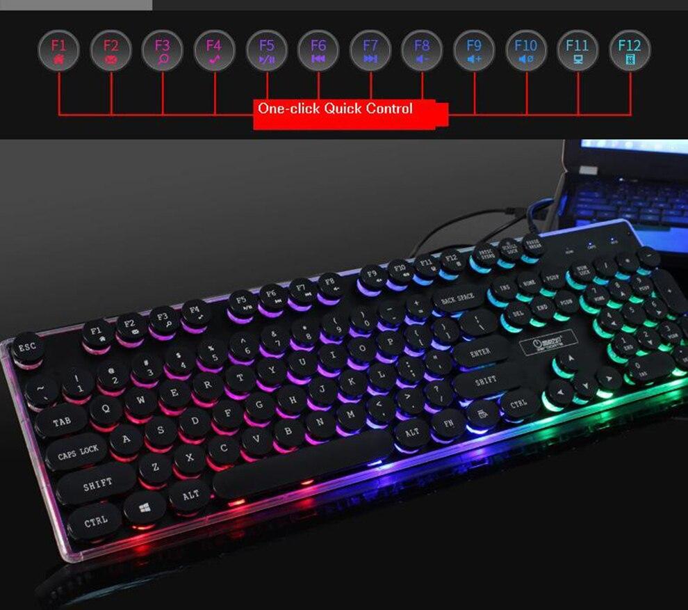 Dragon Led Backlight Gaming Usb Wired Keyboard Mouse Set