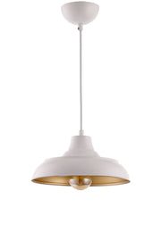Fiyona Plaster White Gold Single Pendant Lamp Chandelier - Çakır Avize