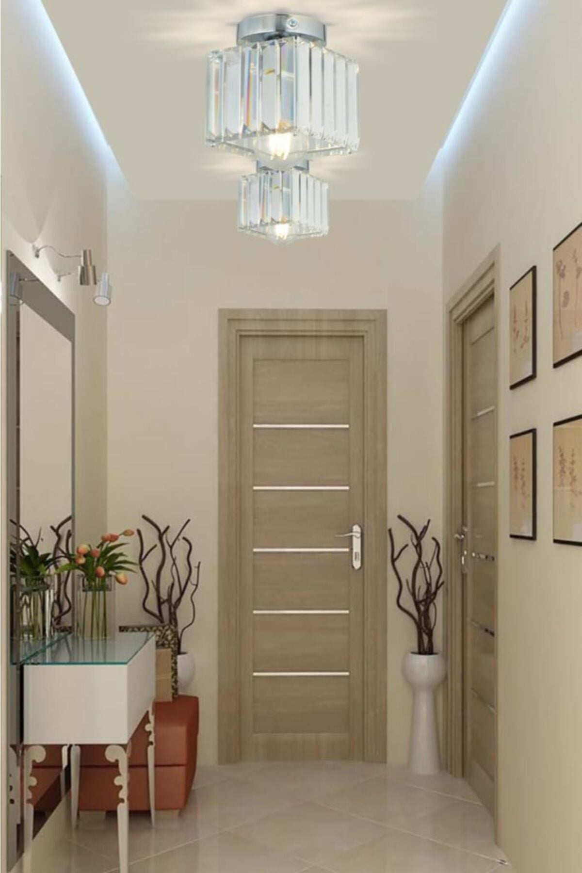 Plafonier Ceiling Silver K-10 Chandelier