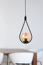 Mexican Single Black Honey Glop Glass