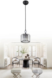 Dolunay Einzelner schwarzer Y-10 Kristallstein-Kronleuchter