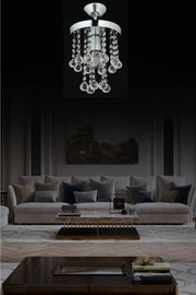 Biga Single Silver Pendant Lamp With Stone Chandelier