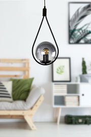 Mexican Single Black Smoked Glop Glass